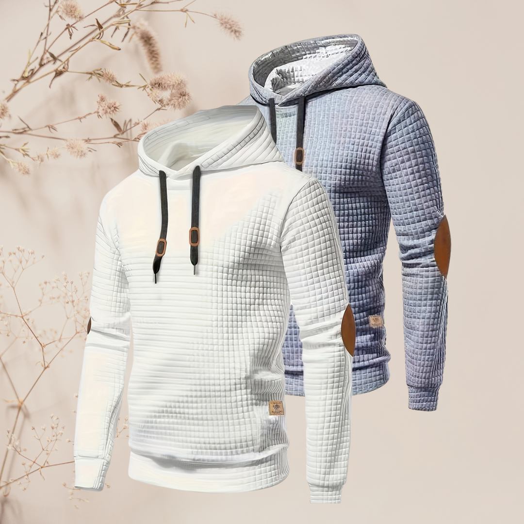 Marcus: 1+1 Gratis Mode Plaid Hoodies voor Mannen