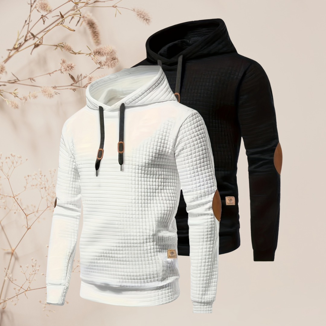 Marcus: 1+1 Gratis Mode Plaid Hoodies voor Mannen