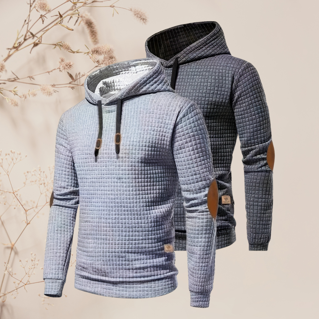 Marcus: 1+1 Gratis Mode Plaid Hoodies voor Mannen