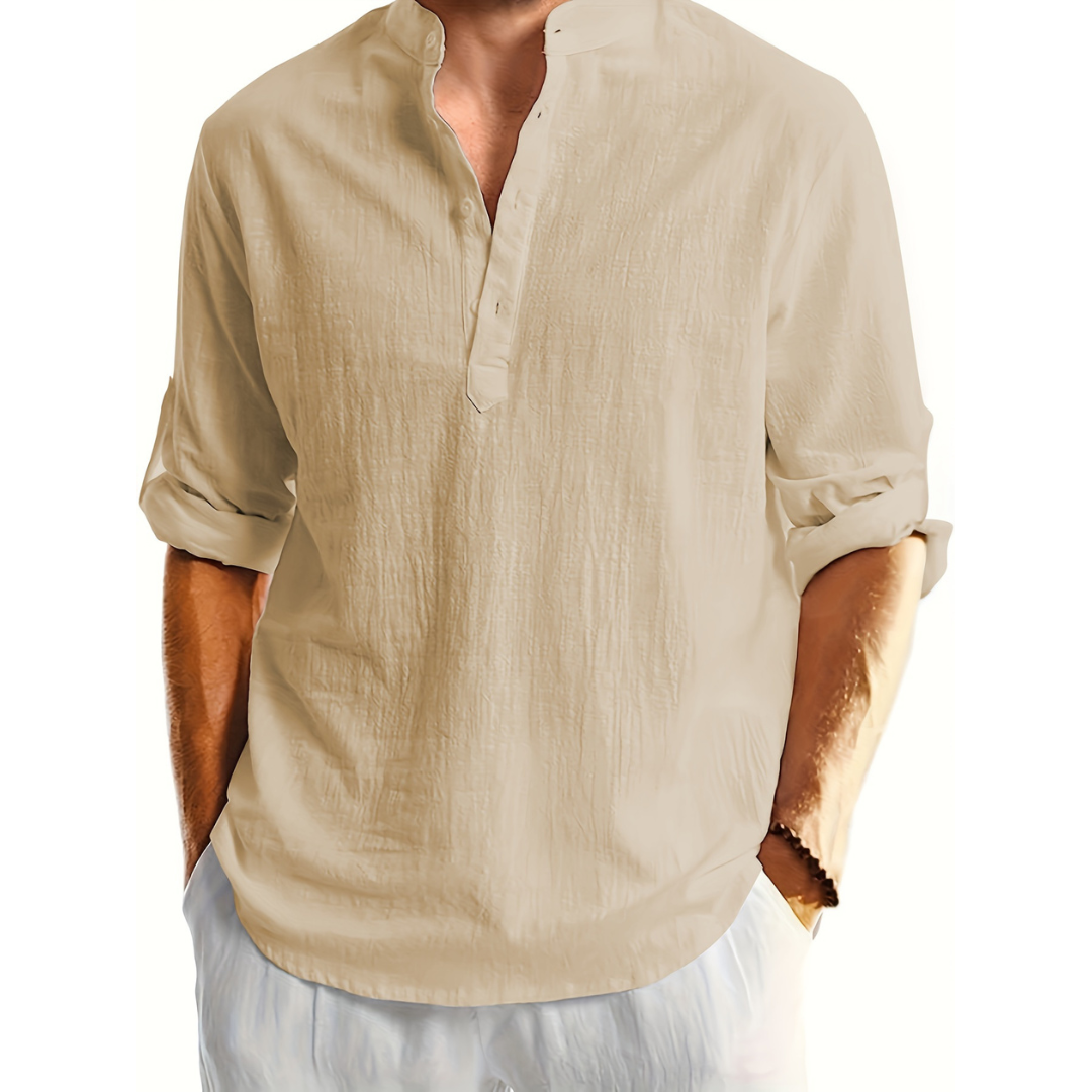 Navi - Heren Linnenshirt