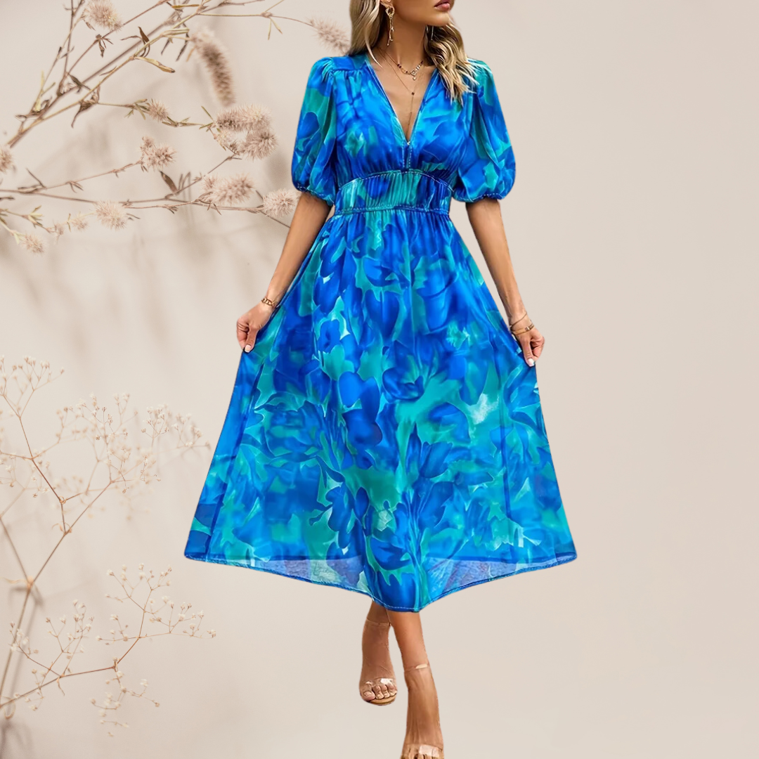 Anke - Elegante Bloemen Jurk