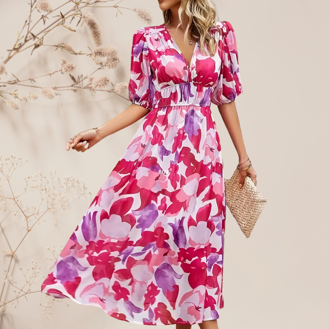 Anke - Elegante Bloemen Jurk