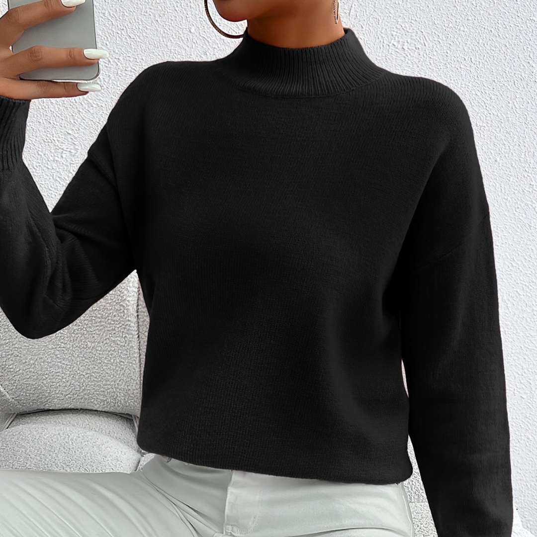 Serena™ - Casual Gebreide Trui met Verlaagde Schouder