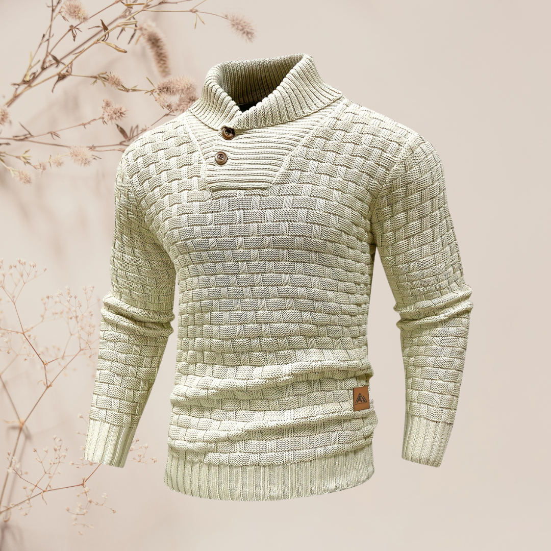 Levi I Casual Wafel Patroon Hoge Stretch Trui