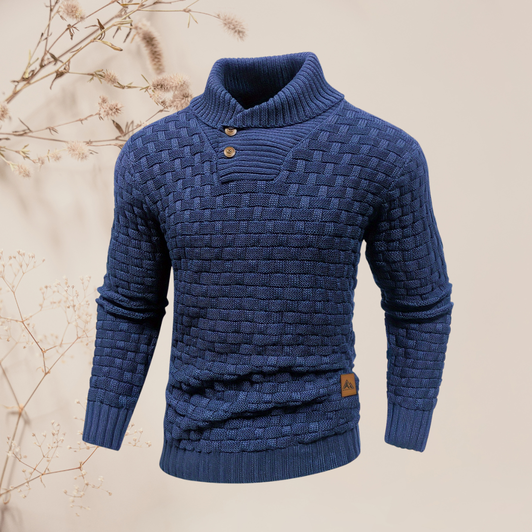 Levi I Casual Wafel Patroon Hoge Stretch Trui