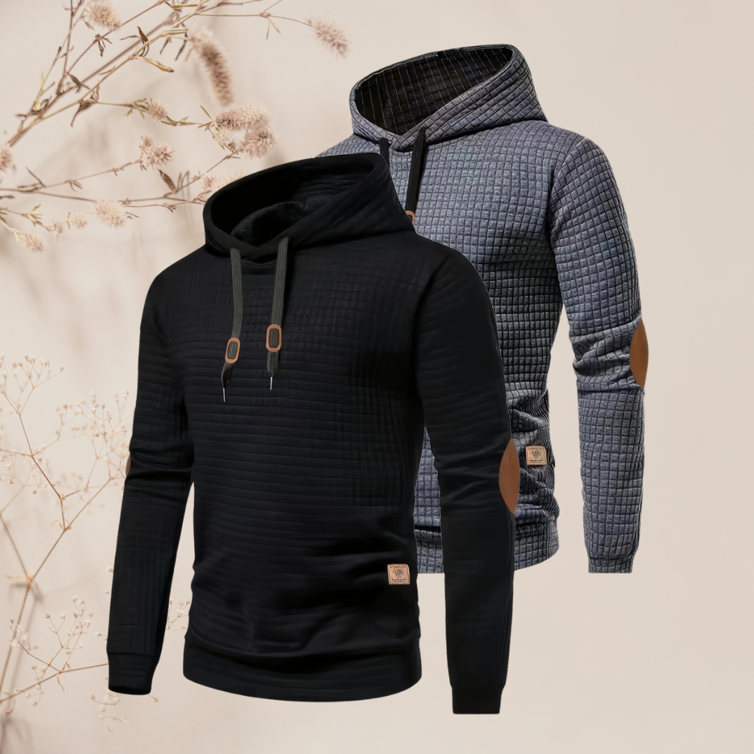 Marcus: 1+1 Gratis Mode Plaid Hoodies voor Mannen