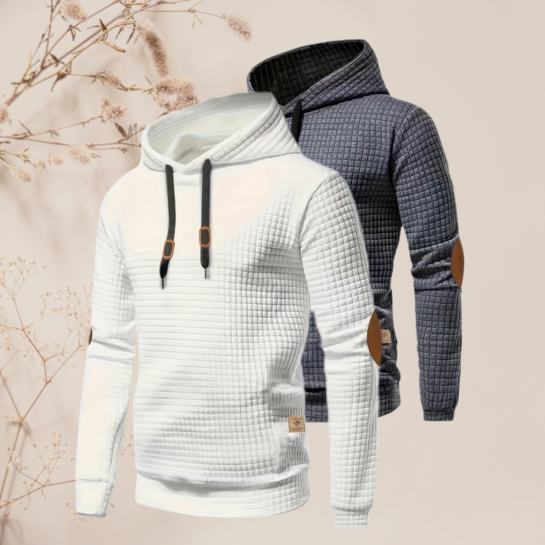 Marcus: 1+1 Gratis Mode Plaid Hoodies voor Mannen