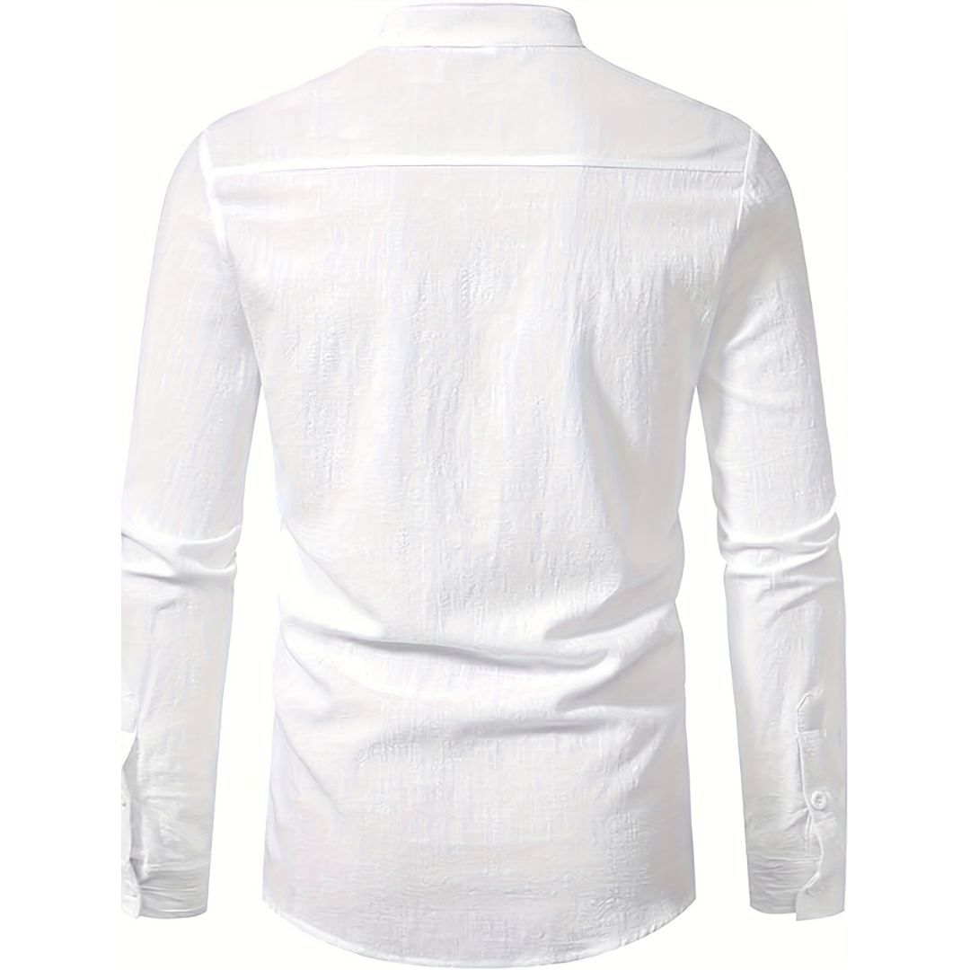 Navi - Heren Linnenshirt