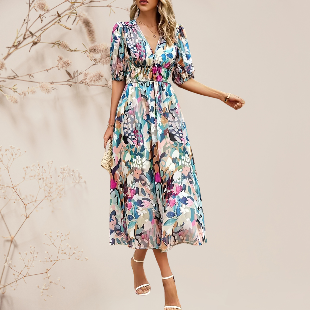 Anke - Elegante Bloemen Jurk