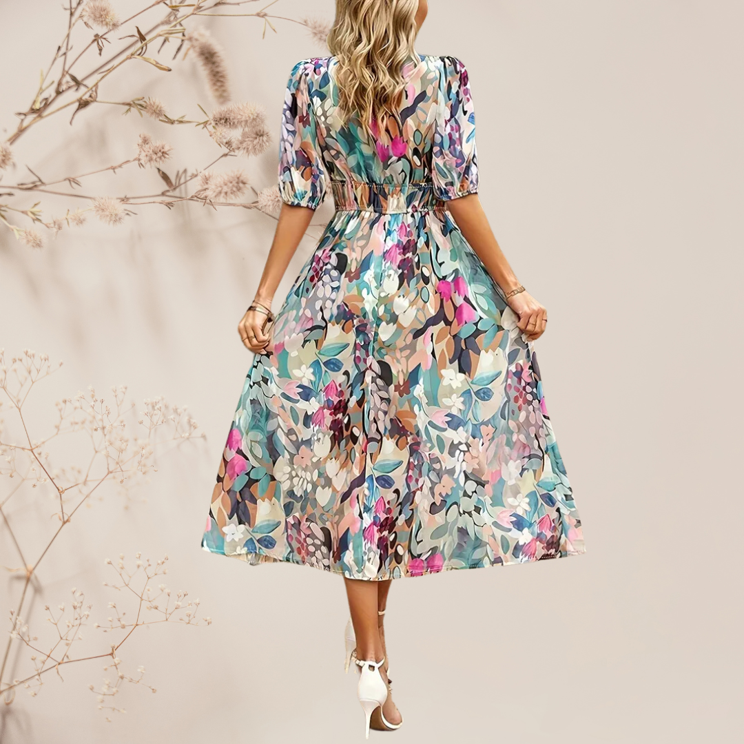 Anke - Elegante Bloemen Jurk