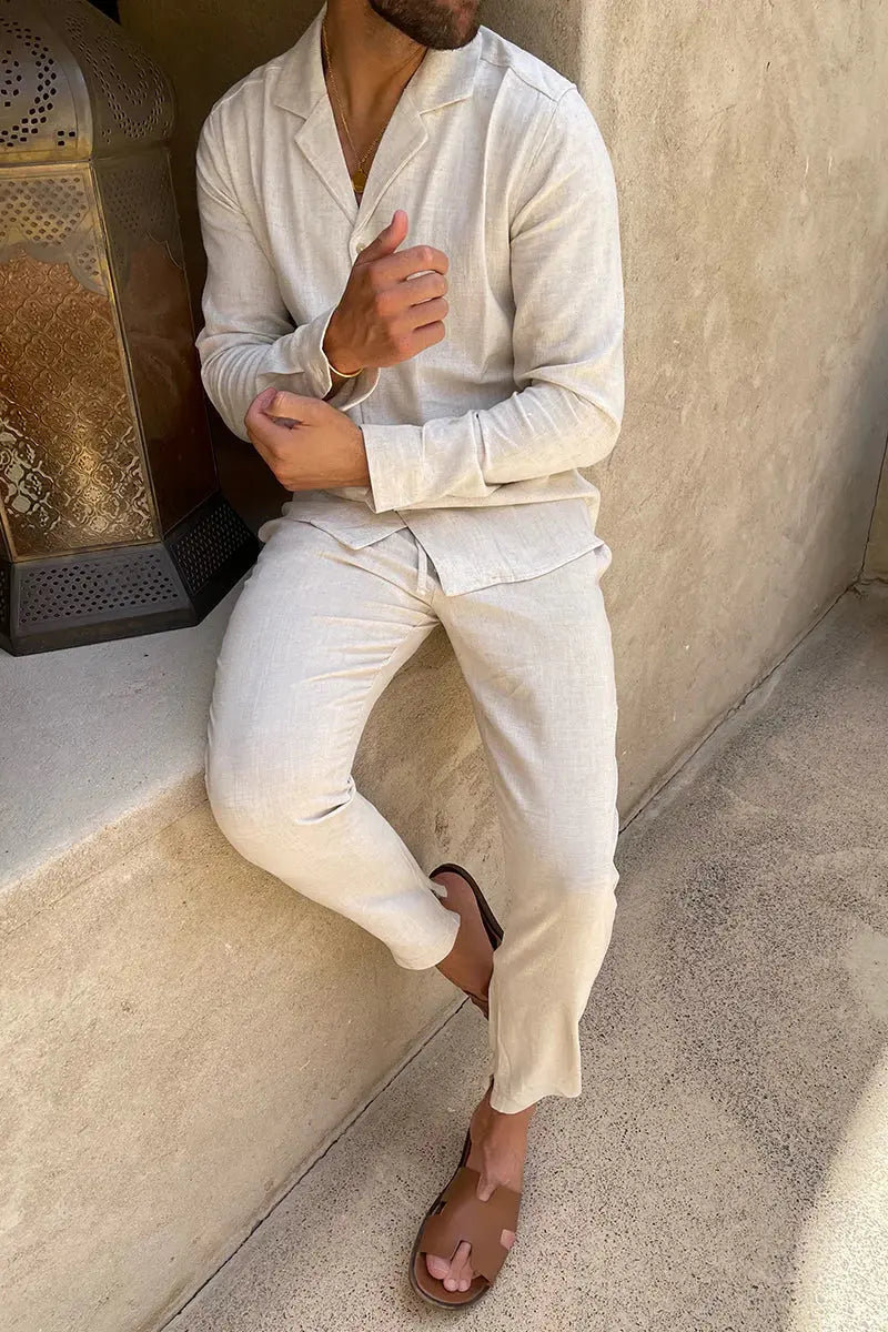 Enzo I Beige Linnen Set