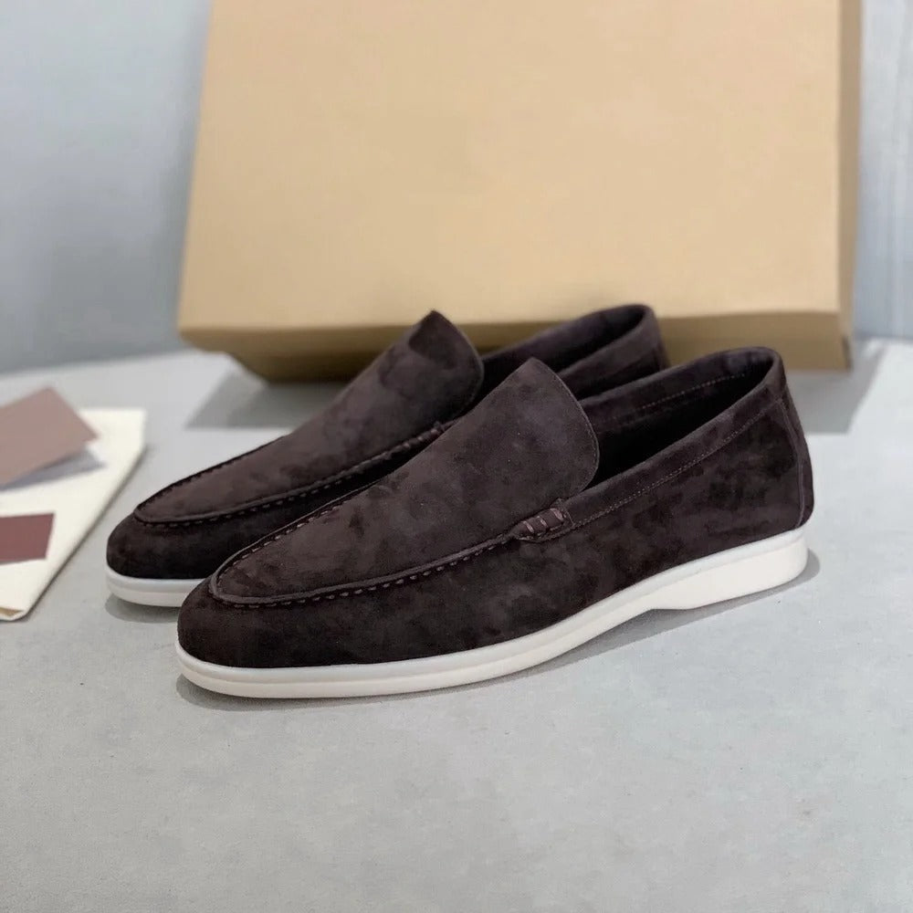 Calmo™ - Herenloafers van suède leer